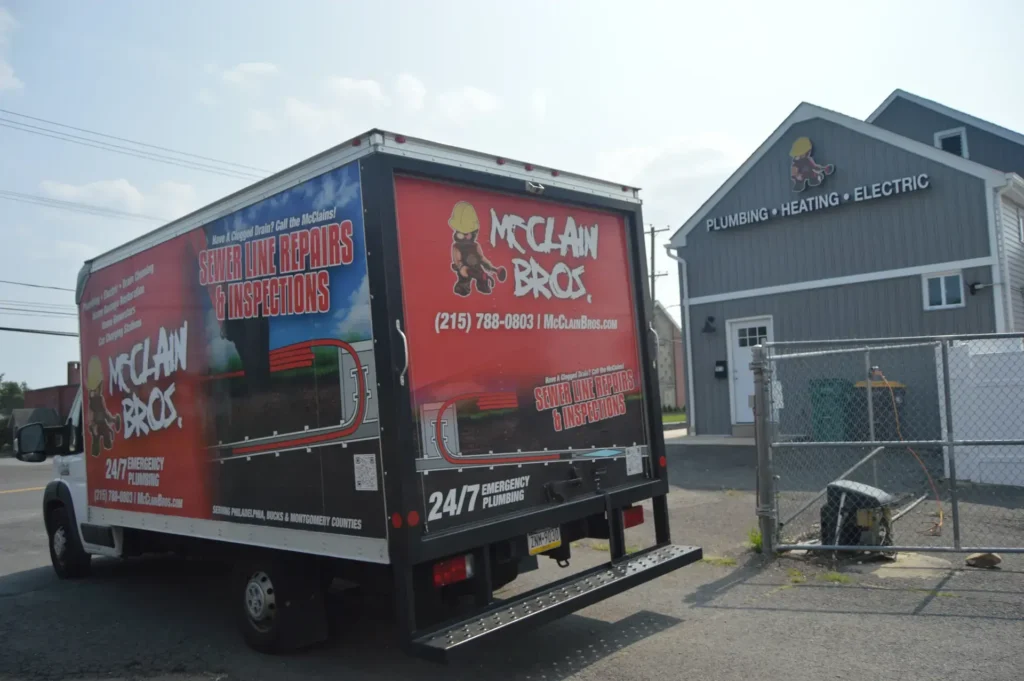 McClain Bros. truck and building exterior